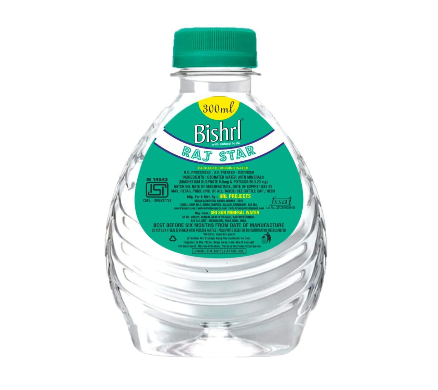 Bishrl Raj Star 300 ml packaged drinking water bottle